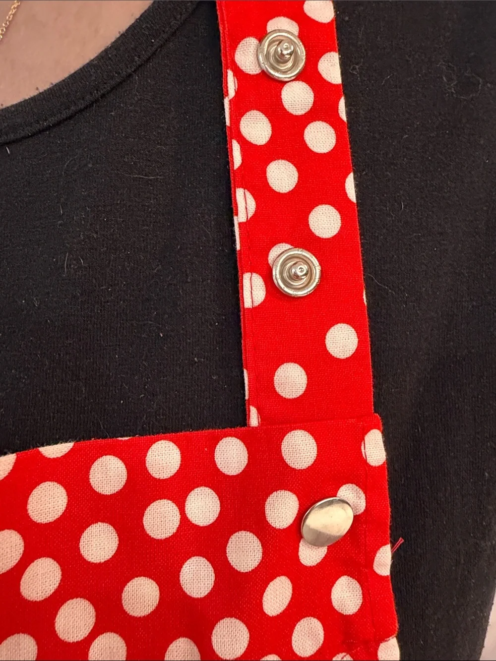 Marimekko Red and White Polka Dot Cotton Apron